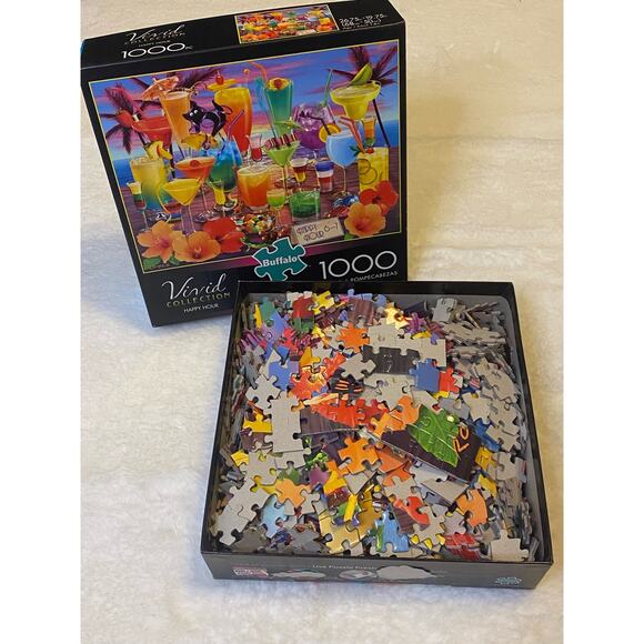 Buffalo Games Vivid Collection Happy Hour Jigsaw Puzzle Cocktail 1000 Piece - Picture 6 of 6